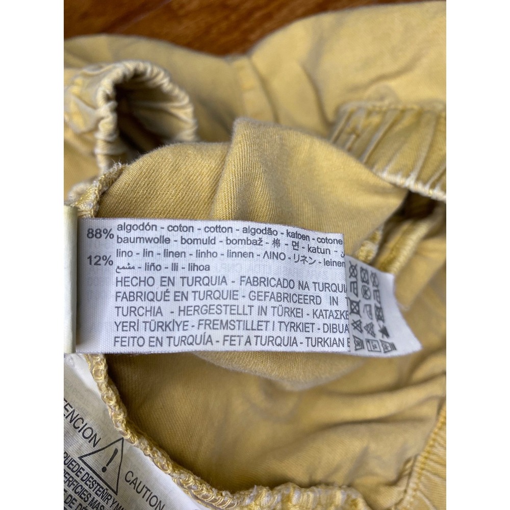 Zara Light Brown Cargo Pants with‎ Linen Size 6 - Picture 11 of 14